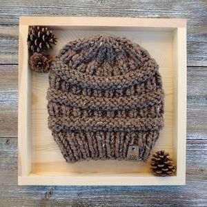 Knit Beanie / Wool Blend / Handmade